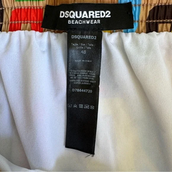 Dsquared2 Monogram Print Swim Trunks - Picture 2 of 2